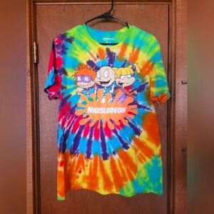 Nickelodeon Rugrats Tie Dye T Shirt Medium Reto Cartoon Nostalgia